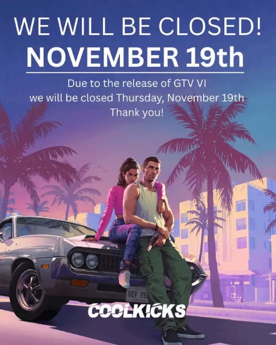 《GTA6》让球鞋店直接歇业:游戏里赚够了钱再开业!