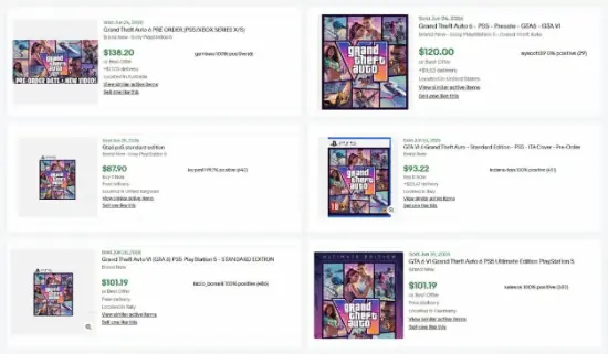 黄牛赚翻!溢价买《GTA6》 实体版只是兑换码