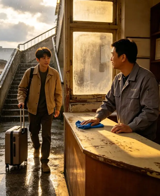 出差住进一家老旅馆,服务员偷偷塞给我一张纸条:今晚千万别开门