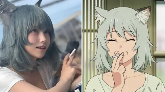 coser kaorokuri尼古喵喵写真引争议:精致美照 vs 原作颓废内核