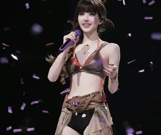 赵露思真不拿网友当外人，穿比基尼又唱又跳，舞台上直接脱掉裙子