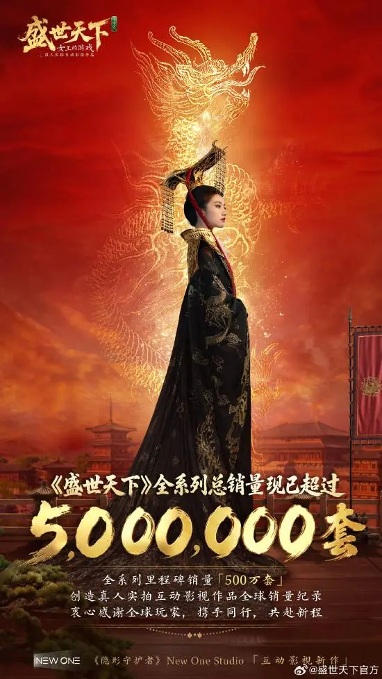 影游天花板！《盛世天下》总销量超500万套问鼎全球